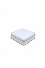 120x120x41 mm Metal Kapaklı Baskısız Metal Kutu, Mat Beyaz, 144 Adet