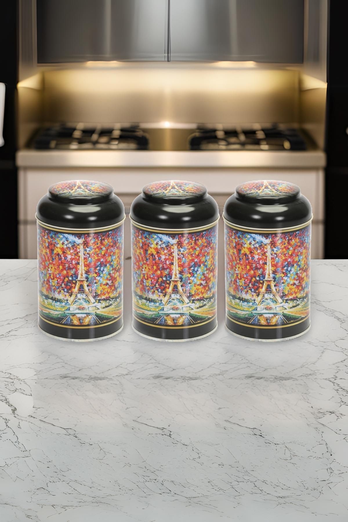 Silindir Saklama Kabı Ø105 3 lü Set, Afremov Paris