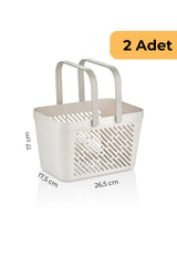 Çift Kulplu Çok Amaçlı Sepet, 2'li Set