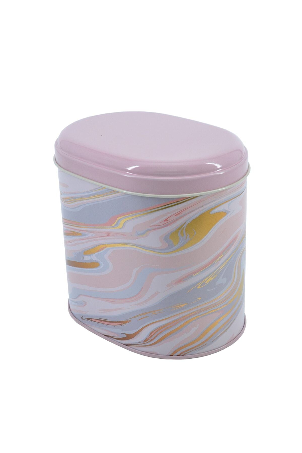 Evle Oval Metal Saklama Kabı 11x15 Cm