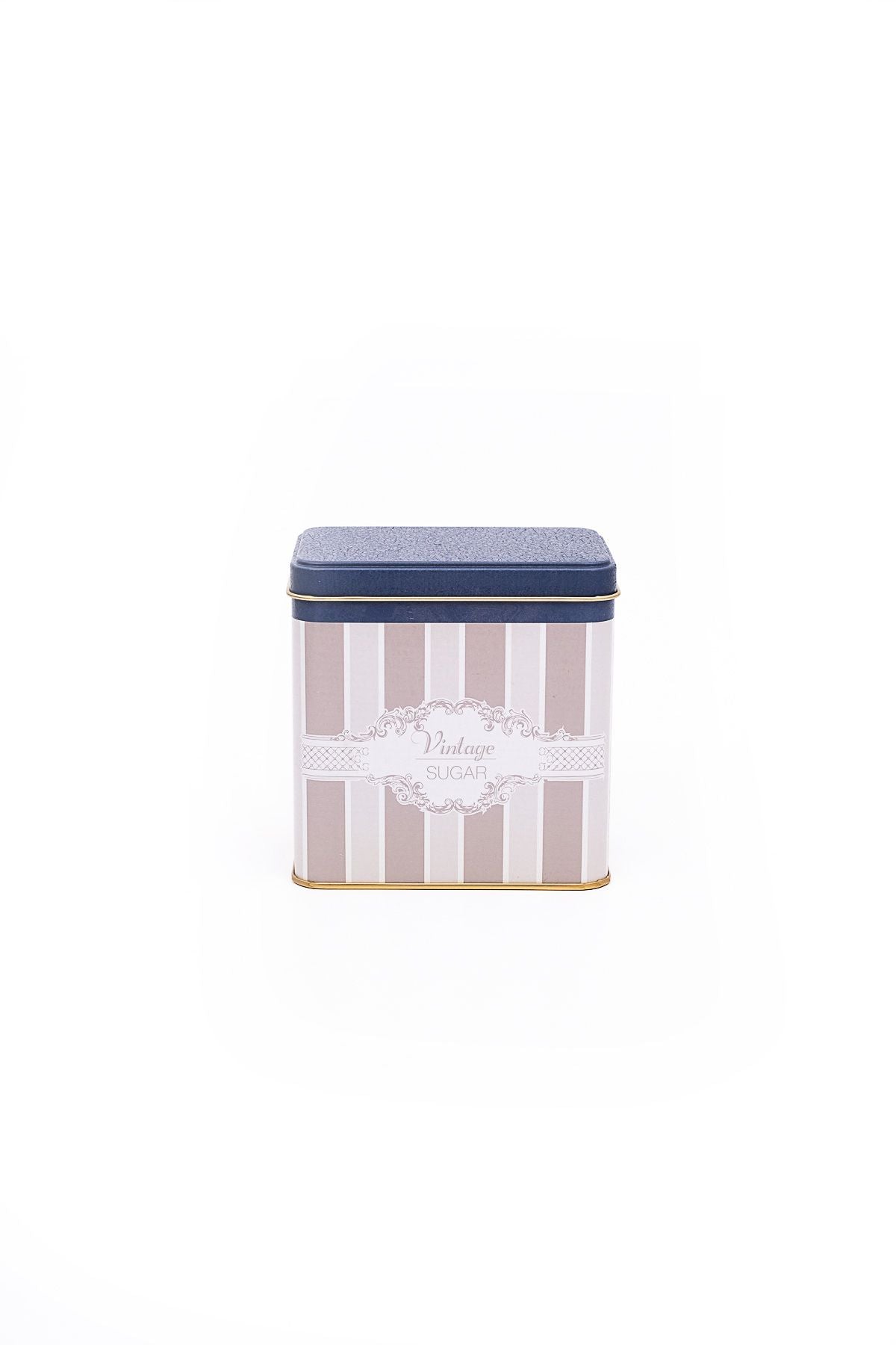 Er205-8a Elegance Sugar Desenli Kare Metal Saklama Kabı 8 X 12 Cm