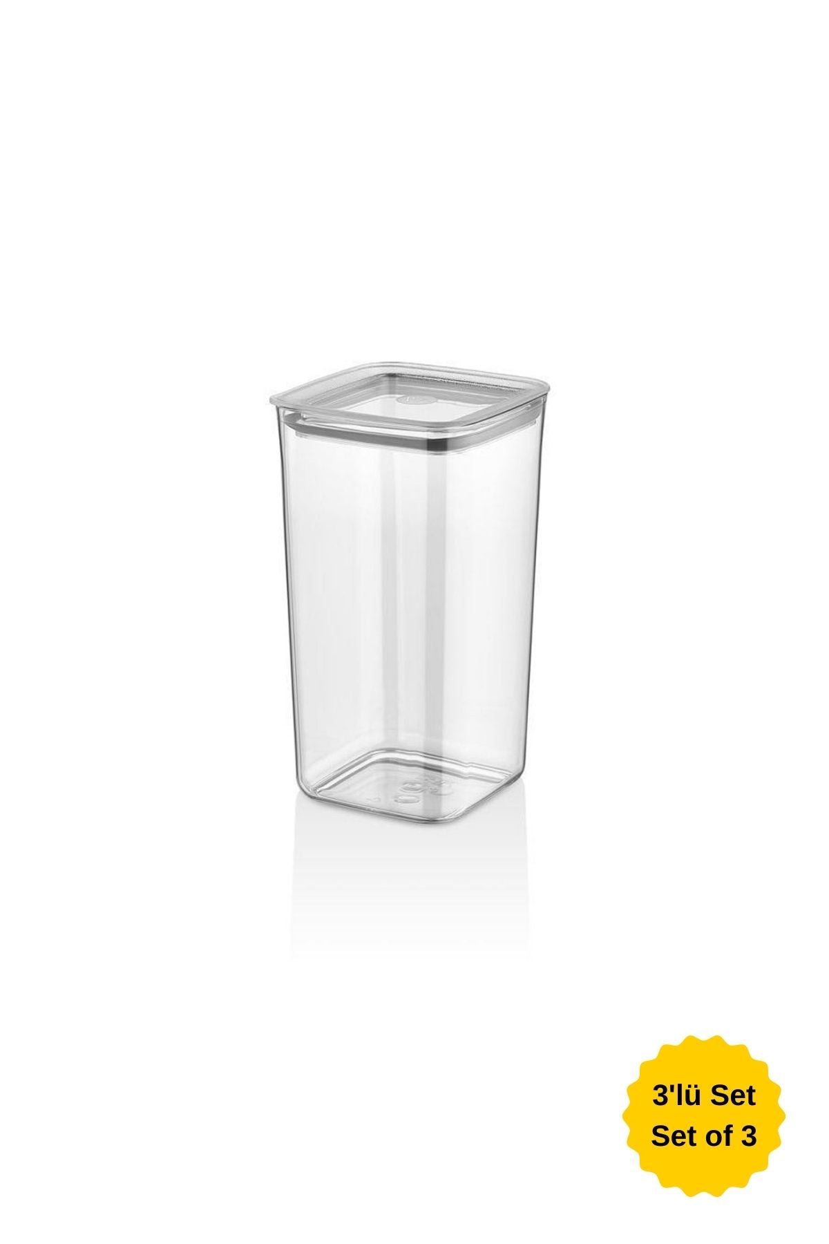 Sude Kare Saklama Kabı 3 x 1200 Ml