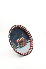 Yılbaşı Temalı Metal Tepsi, 31.5 Cm Ee197-6r