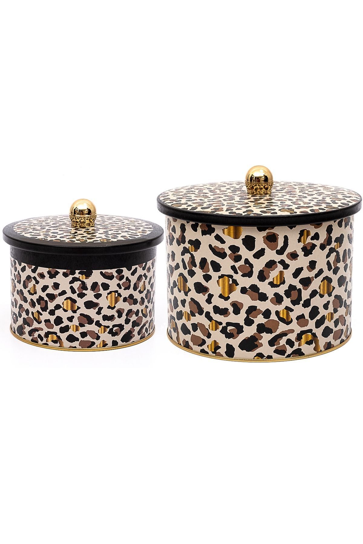 Leo Desenli Metal Saklama Kabı Seti - 2'li Set (1,3 Lt - 2,9 Lt) ERB53V4