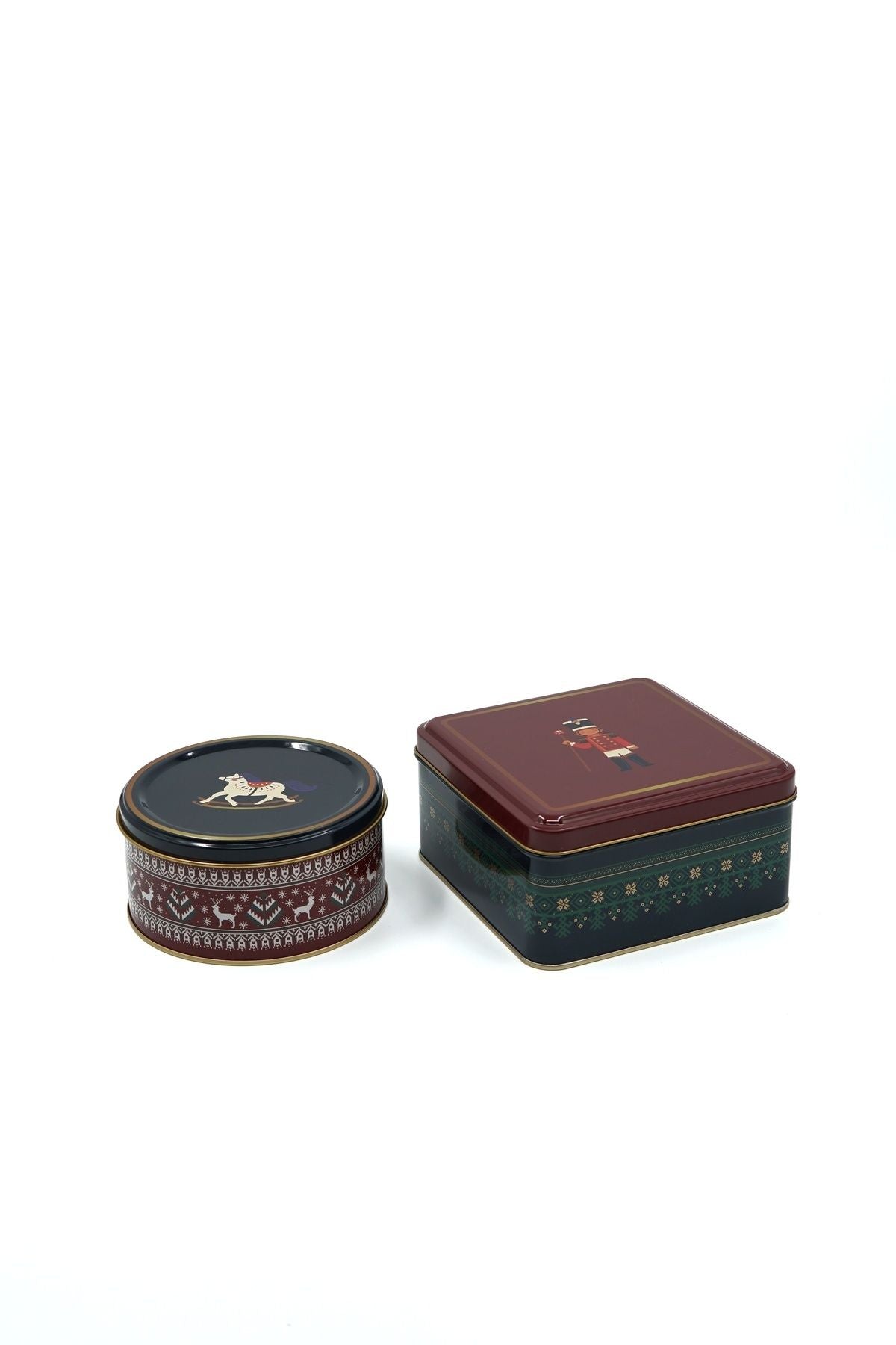 Yılbaşı Temalı 2'li Dekoratif Metal Kutu Seti, Young Soldier Erb521r