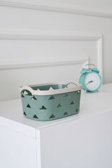 Deri Desenli Saklama ve Düzenleme Sepet Takımı (7’li), Yeşil