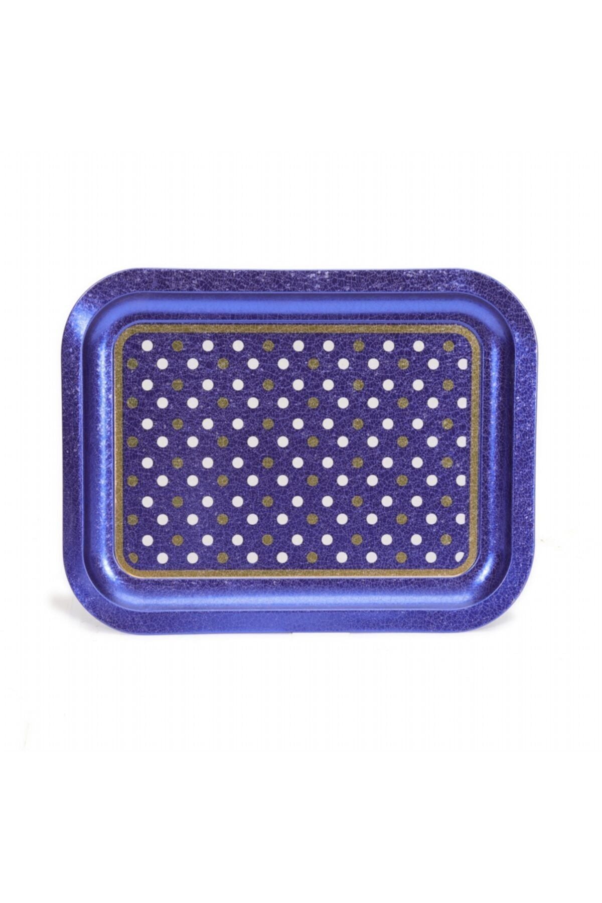 Ef161-69 Point Blue Desenli Dikdörtgen Tepsi 23x31 Cm