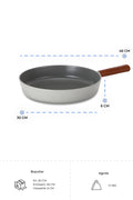 Neoflam D-NEOG130 Fika Alüminyum Döküm Tava Gri 30Cm