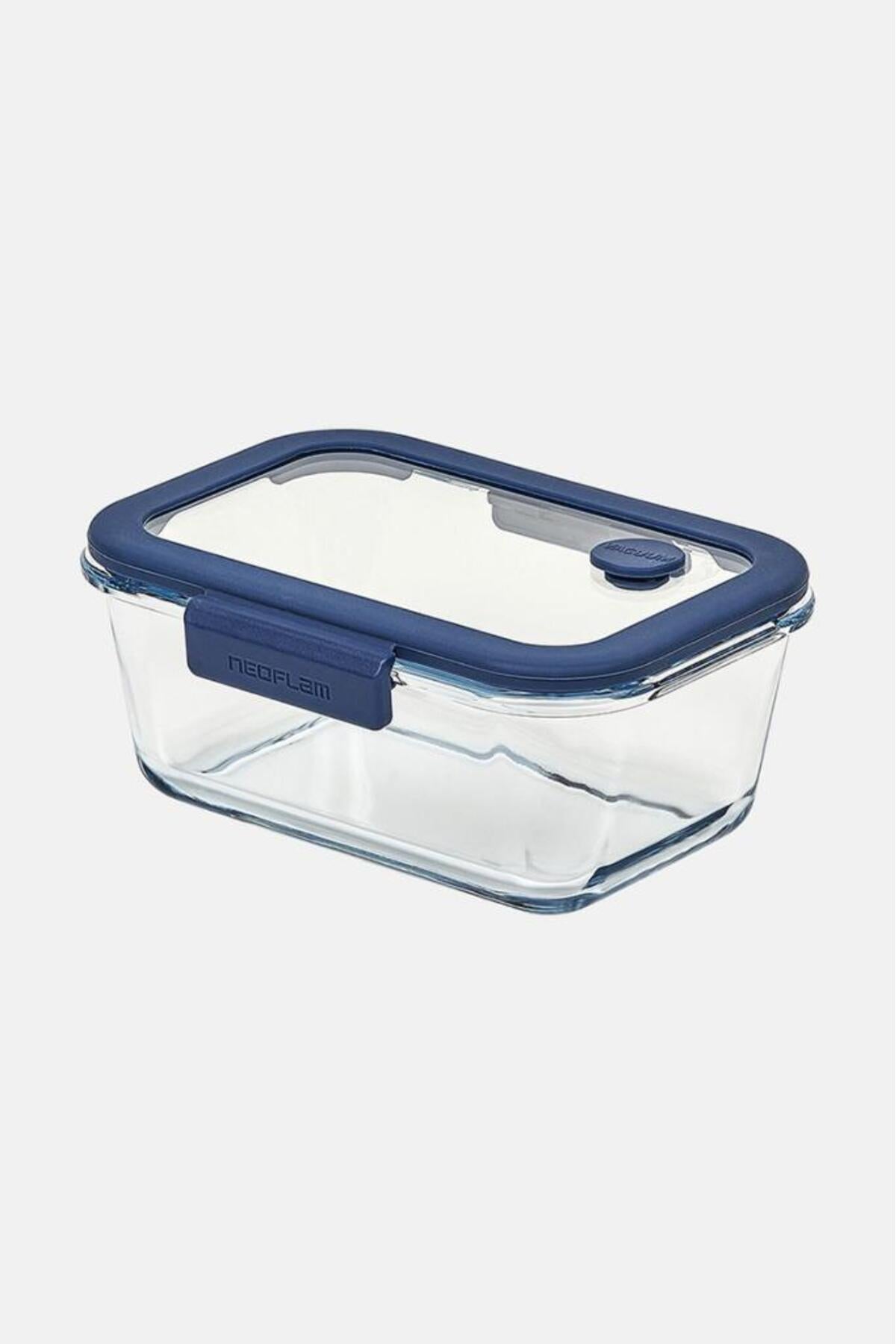 Fika Glace Vakumlu Cam Saklama Kabı Seti Mavi 5 Parça