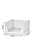 Evle Fold & Go Katlanır 3lü Organizer Kayar Raf, Mavi