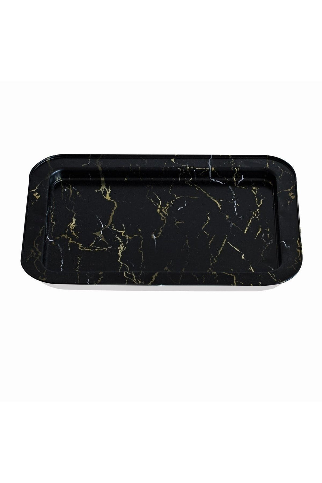 Ee169-50 Marble Black Desenli Dikdörtgen Tepsi 32x43 Cm