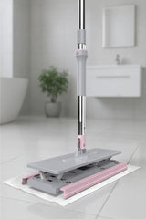 Evle Click Mop, Akıllı Mop Paleti – Paslanmaz Çelik Saplı, Katlanabilir Mikrofiber Temizlik Aparatı
