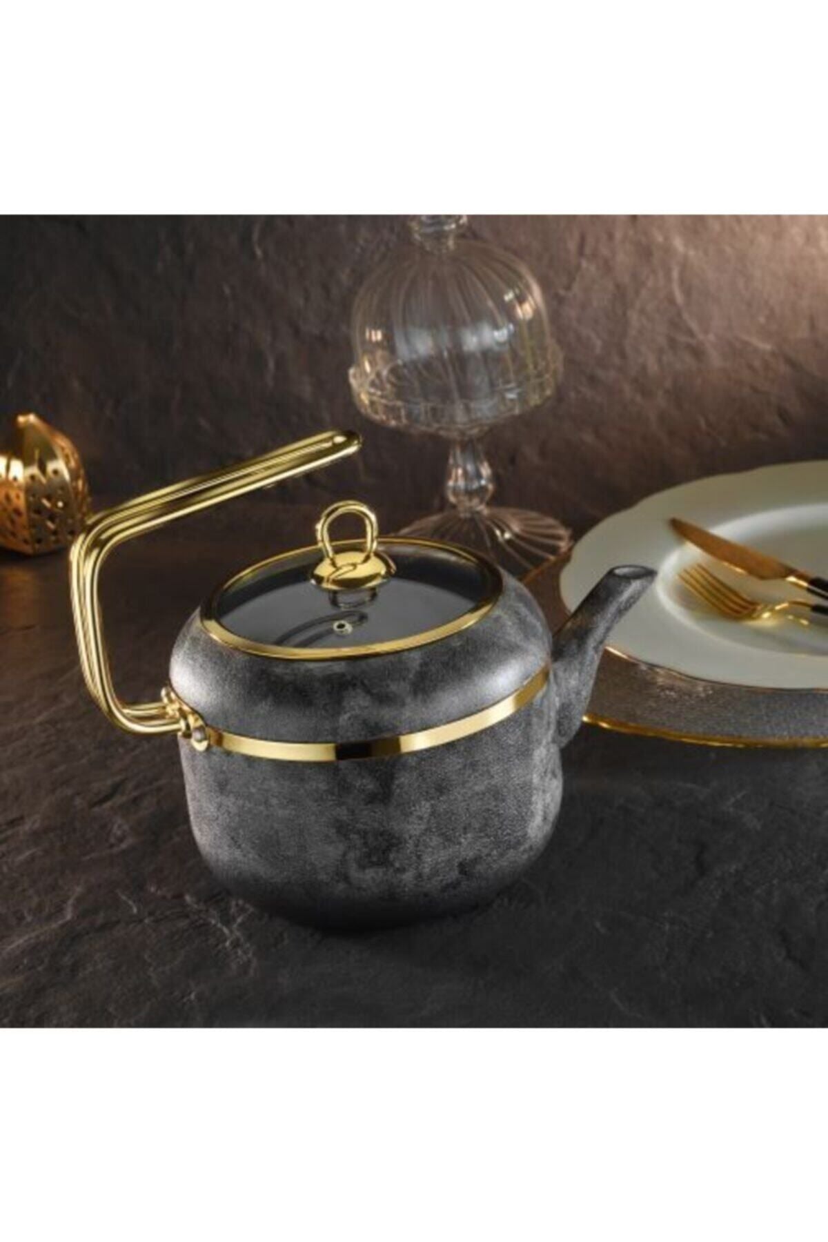 Brioni Royal Stone 2,5 Lt. Çaydanlık Kum Taşı & Altın