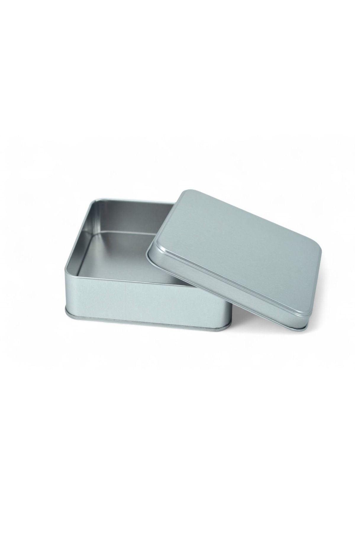 120x120x41 mm Metal Kapaklı Baskısız Metal Kutu, Mat Beyaz, 144 Adet