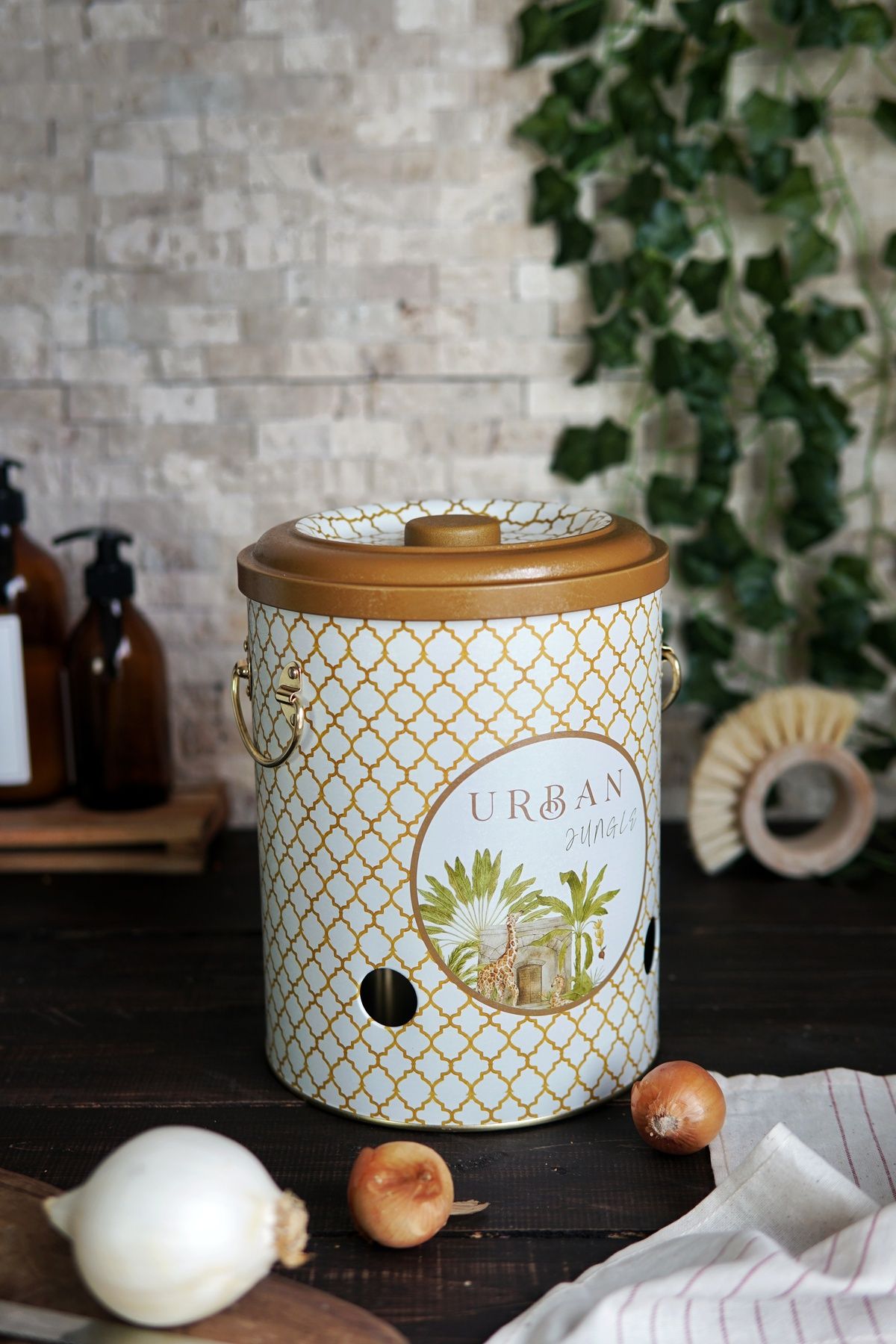 Er180-7ı Forrest Yellow Urban Desenli Soğanlık, Soğan Sepeti, Sebzelik