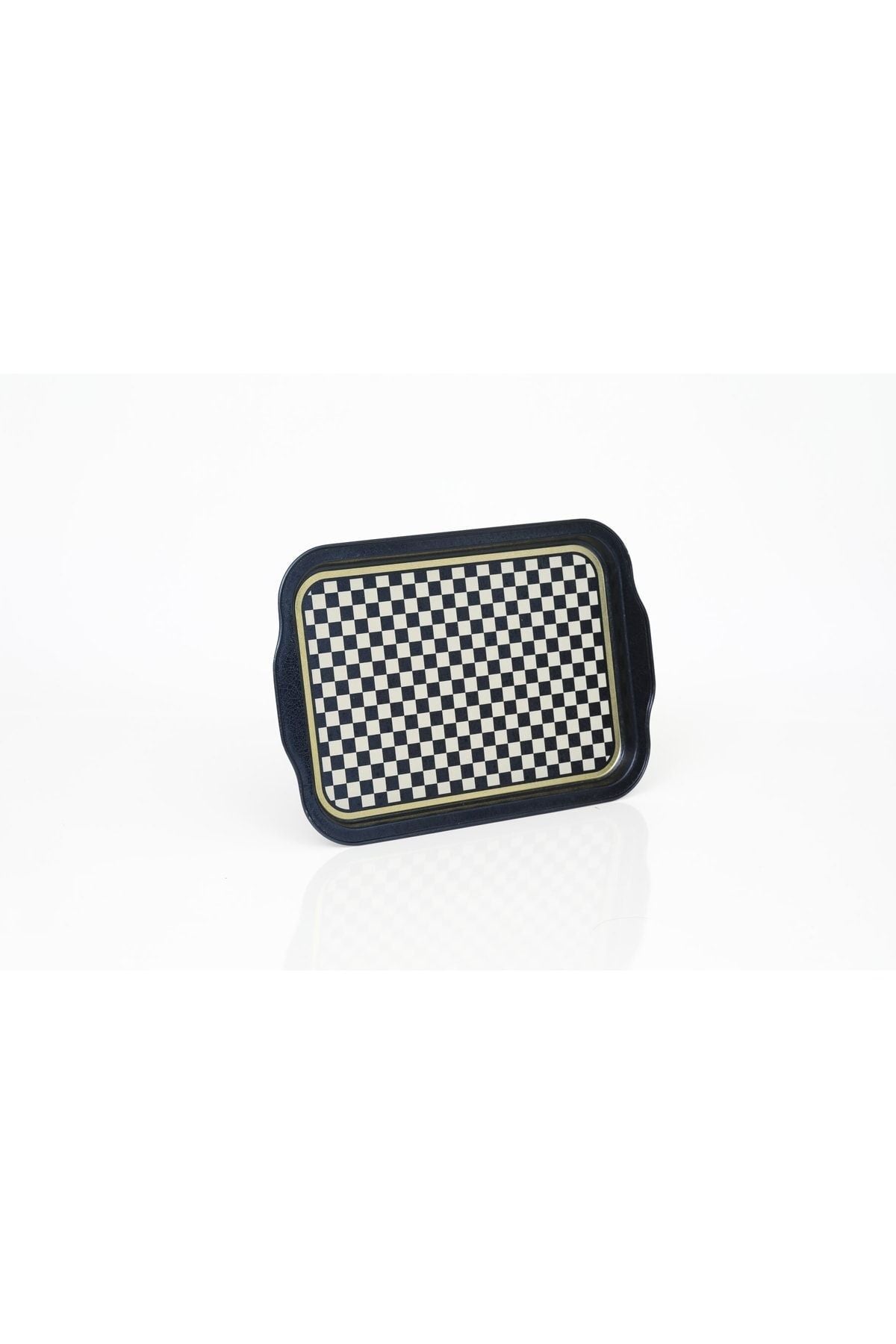 Ef162-18 Checkers Blue_swt Home Desenli Dikdörtgen Tepsi 22x32 Cm