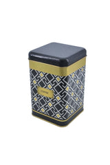 Ef022-89 Turkish Black_coffee Desenli Kare Metal Saklama Kabı 11x11 Cm