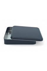 215x215x47 mm Metal Kapaklı Baskısız Metal Kutu, Mat Siyah, 36 Adet