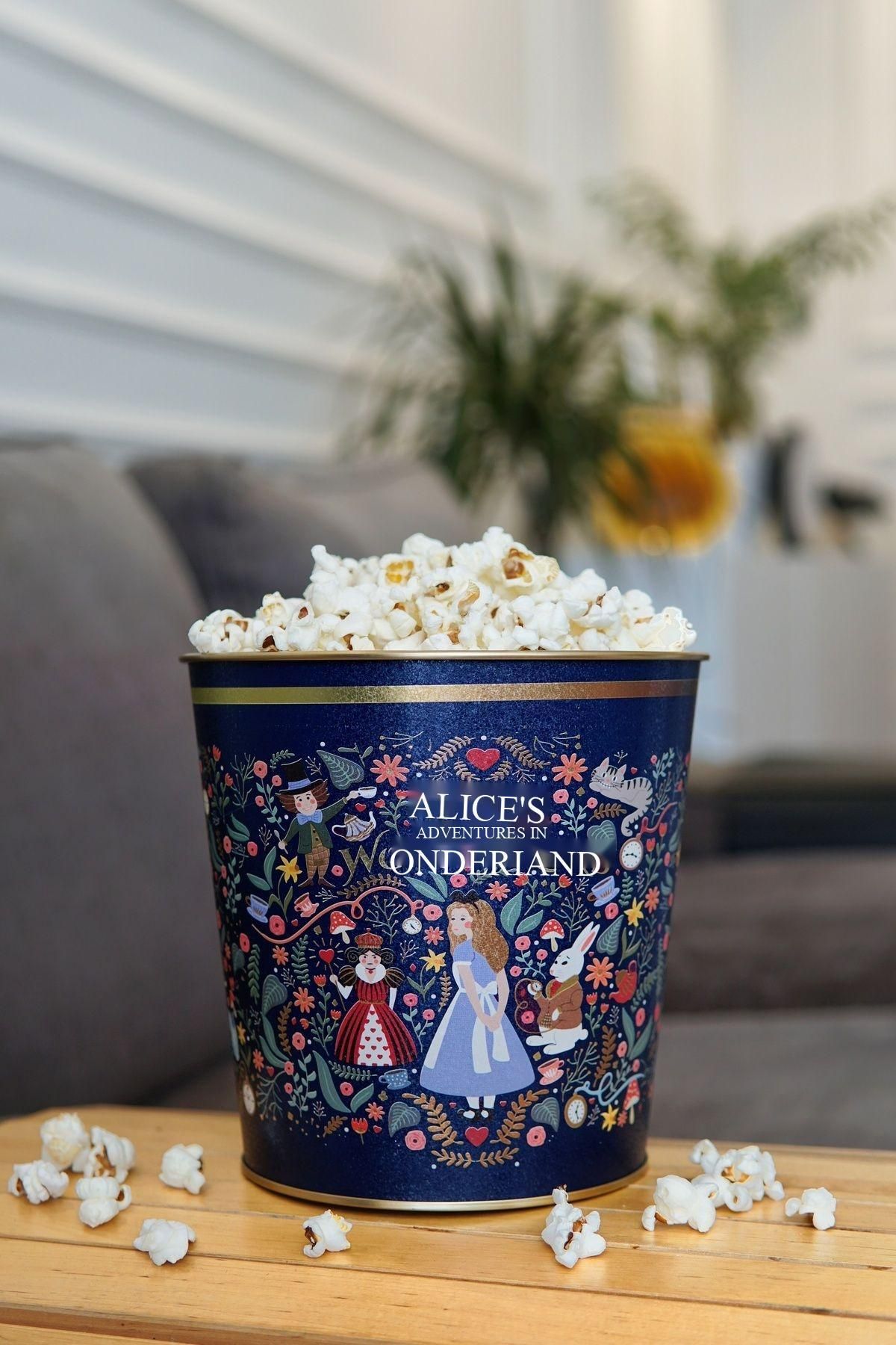 Tales Alices Desenli Patlamış Mısır Kovası, 17.5 X 17 Cm, 2.6 Lt Er149-9a