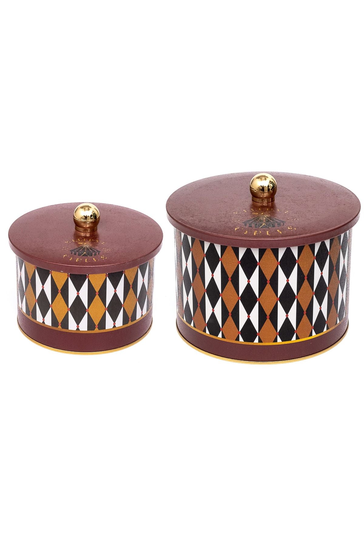 Circus Desenli Metal Saklama Kabı Seti - 2'li Set (1,3 Lt - 2,9 Lt) ERB53T8