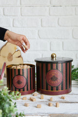 Circus Desenli Metal Saklama Kabı Seti - 2'li Set (1,7 lt - 3,5 lt)