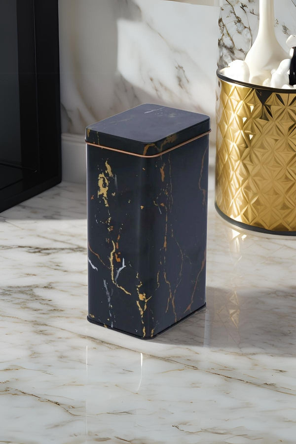 Evle Dikdörtgen Kutu, 75x100x190 mm, 1,3 lt, Checkers Black_Swt Home