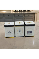 Erb24v3 Kare Metal Saklama Kabı 75x75 3 Lü Set, Azura