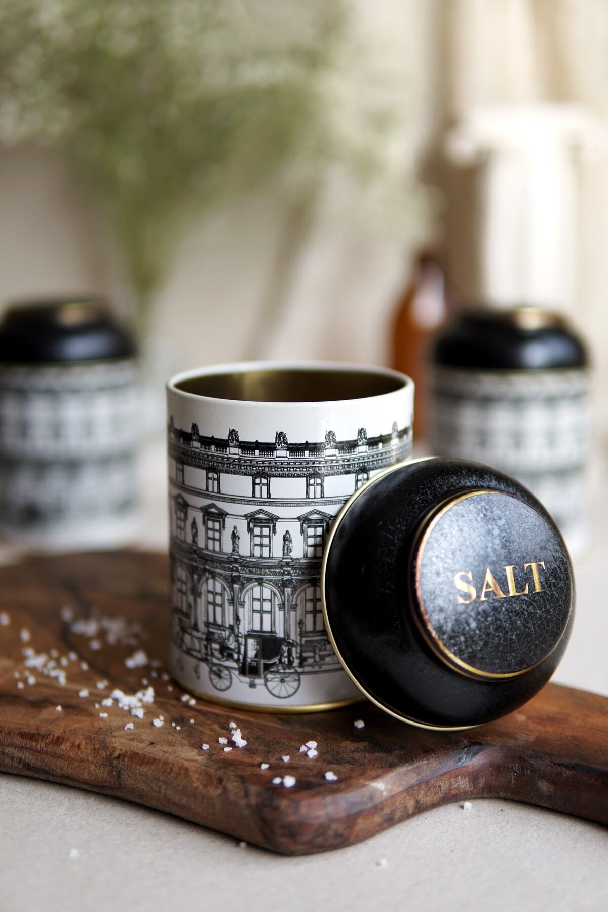 Yuvarlak Metal Saklama Kabı, Ø 9 x 11 cm, Kubbe Kapak, 0,6 lt