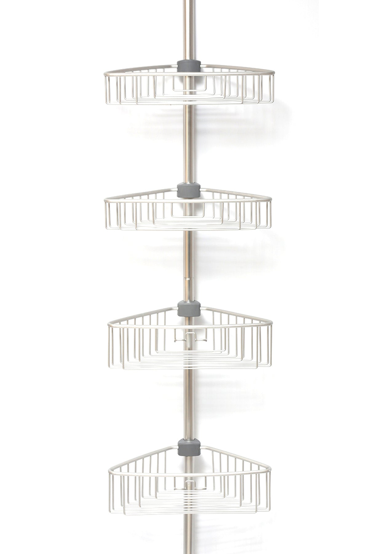 Paslanmaz Alüminyum Raflı Yaylı Köşe rafı Mat Eloksal