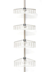 Paslanmaz Alüminyum Raflı Yaylı Köşe rafı Mat Eloksal