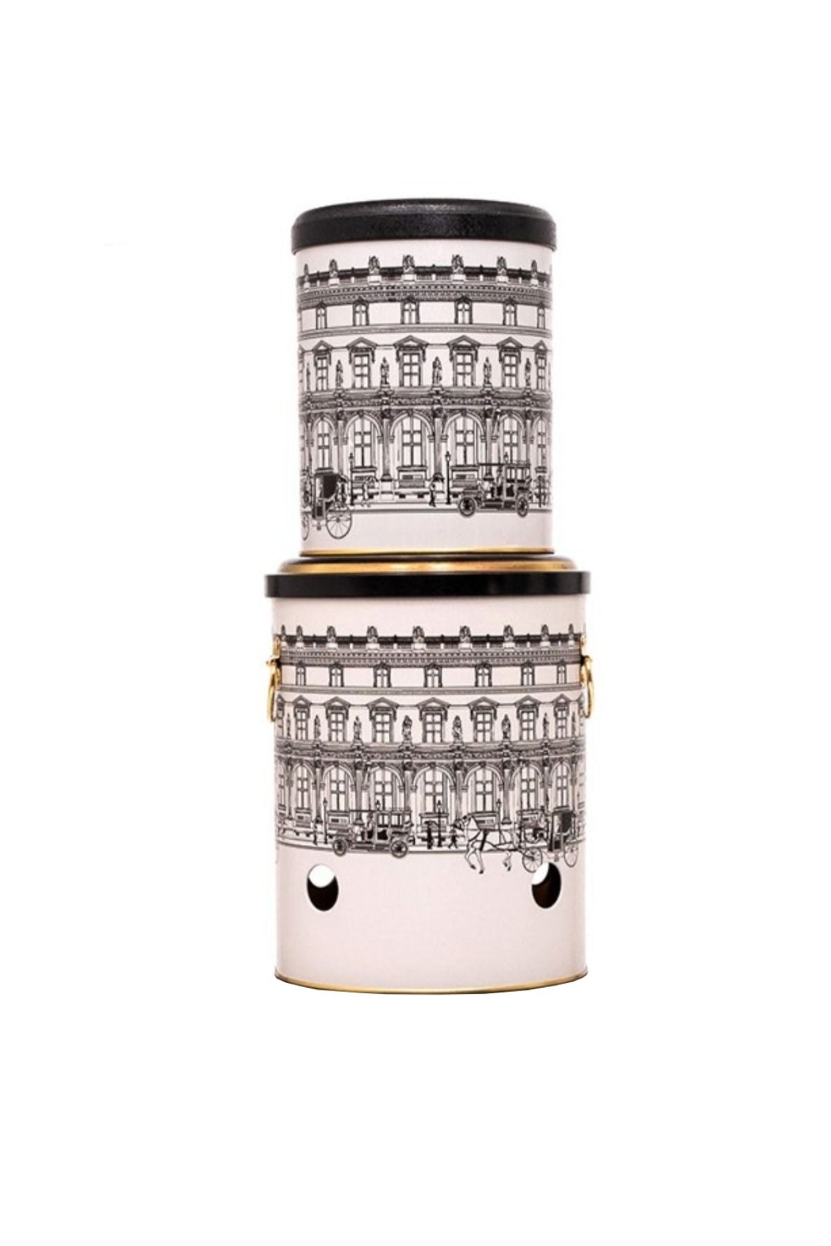 Metal Soğan ve Sarımsak Saklama Kabı 2’li Set, Metal Sebzelik 5 lt + 2.5 lt, City