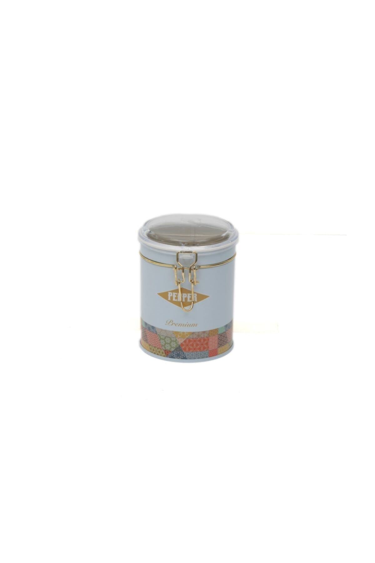 Evle Metal Baharatlık, Ø9 cm x 11 cm, Şeffaf Kilitli Kapak, 0,6 lt