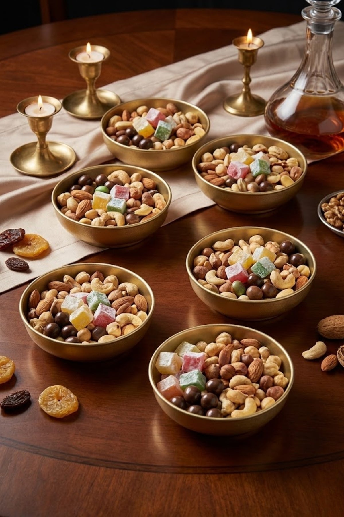 6 Parça Gold Metal Çerezlik Seti 6’lı – Ø9 cm Yükseklik 3 cm