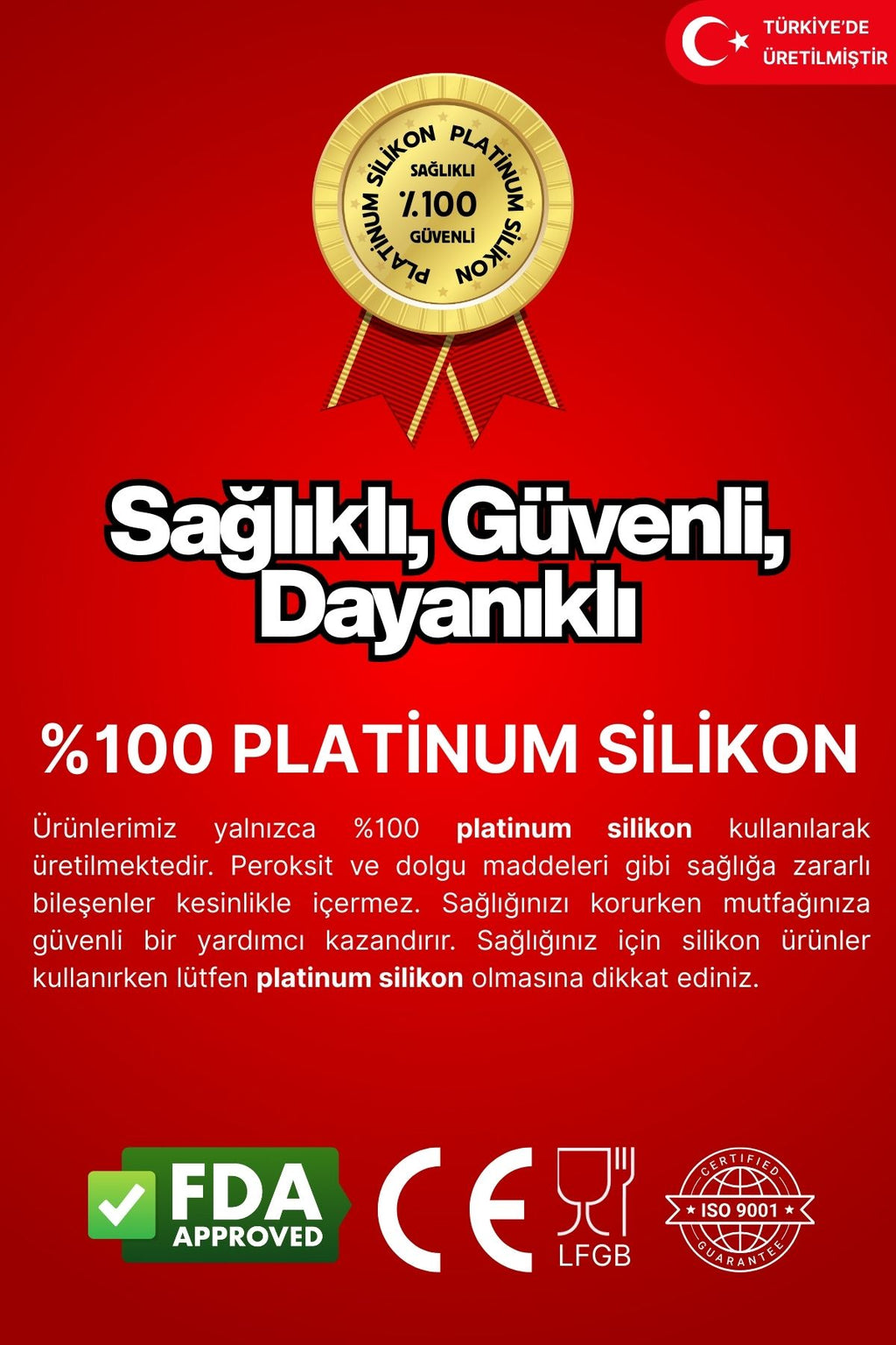 12'Li Silikon Muffin Kek Kalıbı, Platinum Silikon, Açık Kahverengi
