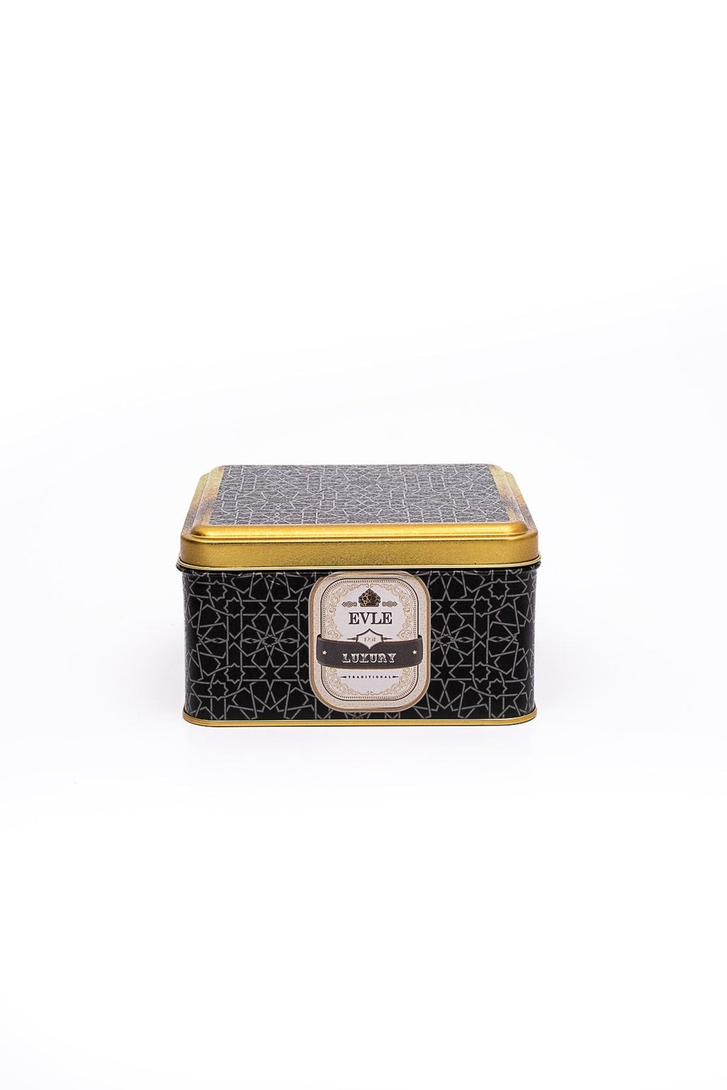 Er026-v2 Trellis Desenli Kare Metal Saklama Kabı 16x16 Cm