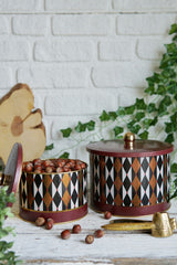 Circus Desenli Metal Saklama Kabı Seti - 2'li Set (1,3 Lt - 2,9 Lt) ERB53T8