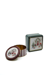 Yılbaşı Temalı 2'li Dekoratif Metal Kutu Seti, Stone Home Green Erb521s