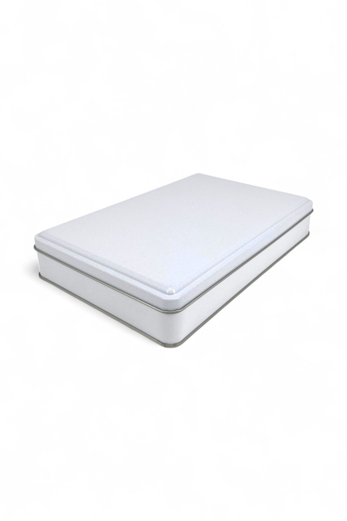 Kontensan 170x260x47 mm Metal Kapaklı Baskısız Metal Kutu, Mat Beyaz, 42 Adet