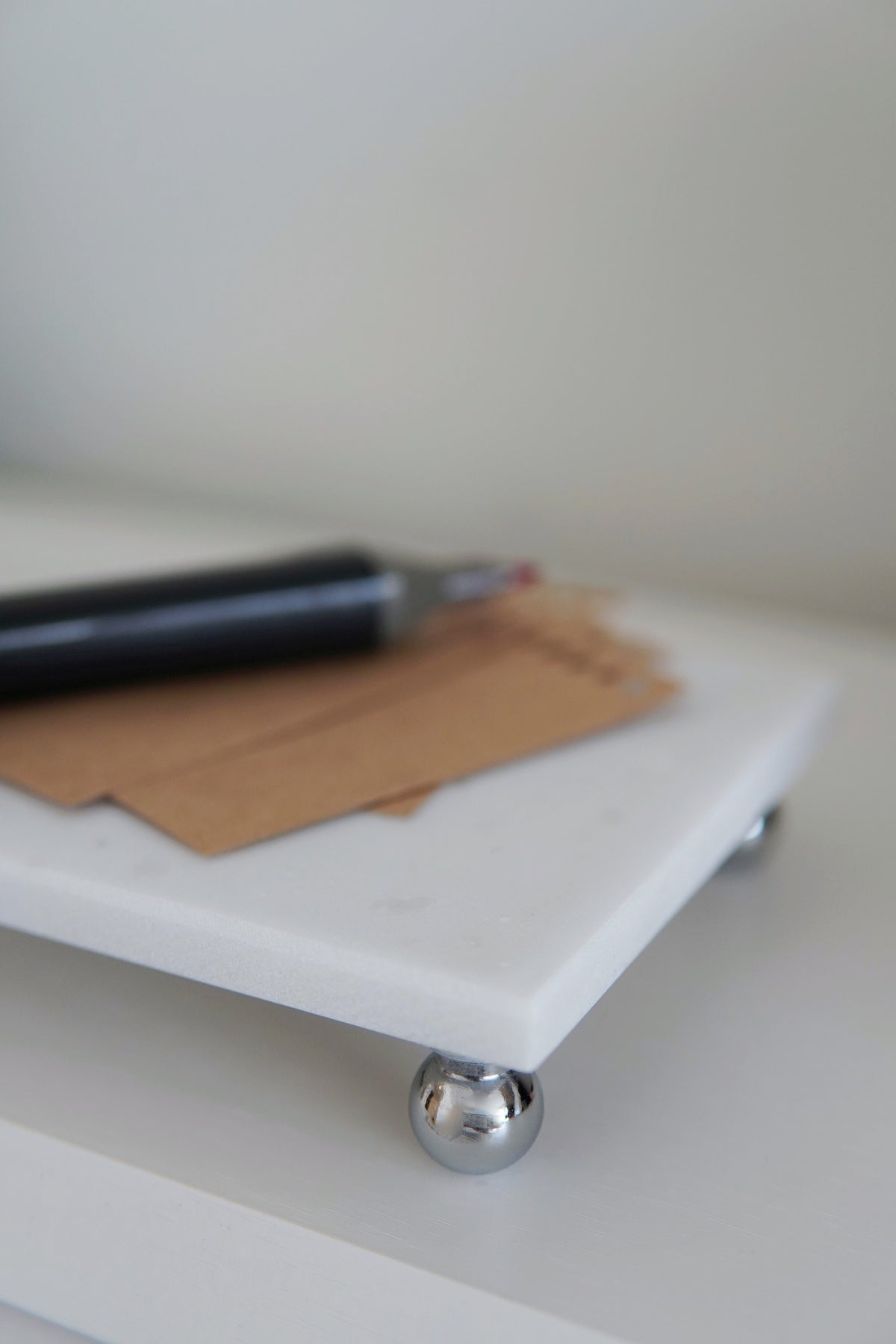 Beyaz Mermer Dikdörtgen Sunum Tabağı 24x12 cm | Çok Amaçlı Dekoratif Stand