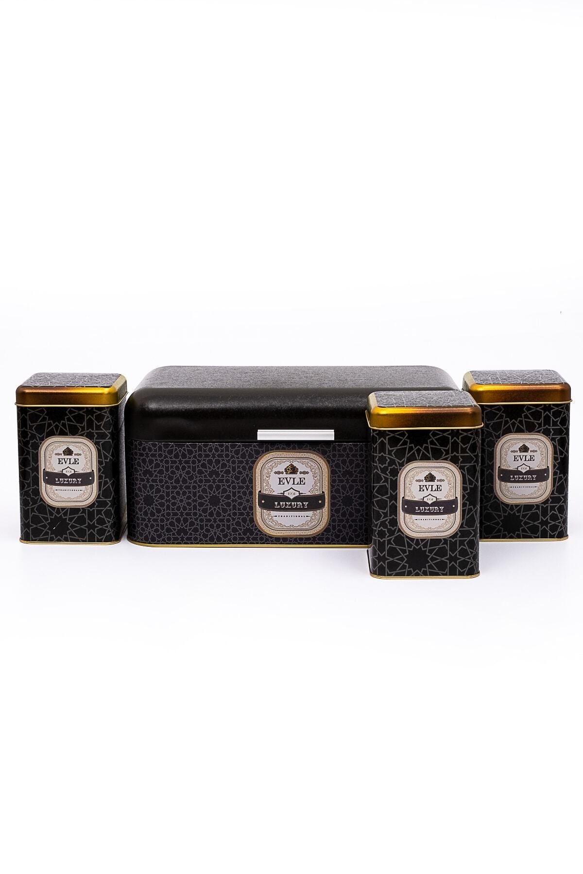 Erb08v2 Menteşeli Ekmek Kutusu 4 Lü Set, Trellis