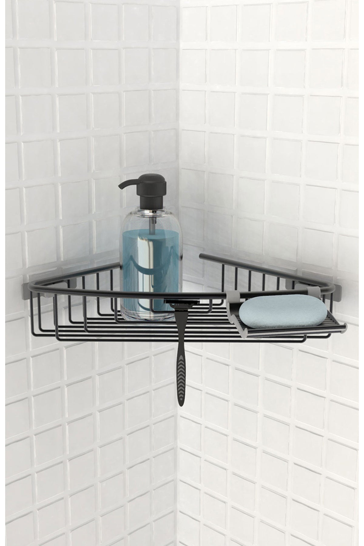 Paloma Paslanmaz Aluminyum Banyo Rafı Tekli Mat Eloksal Siyah