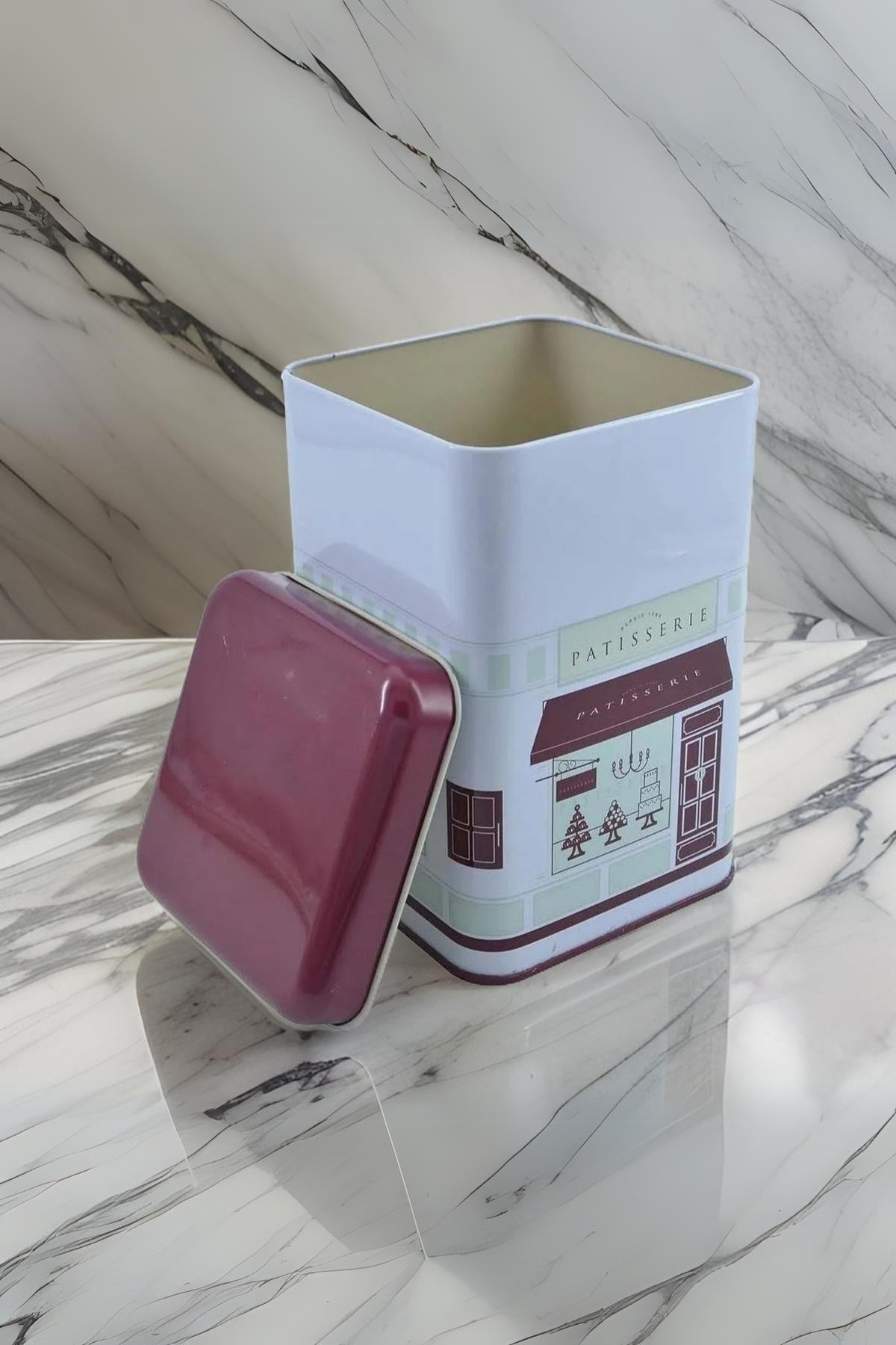 Evle Kare Metal Saklama Kabı 11x11 Cm