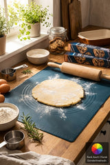 Ölçülü Hamur Açma Matı , Platinium Silikon, 42x35 cm