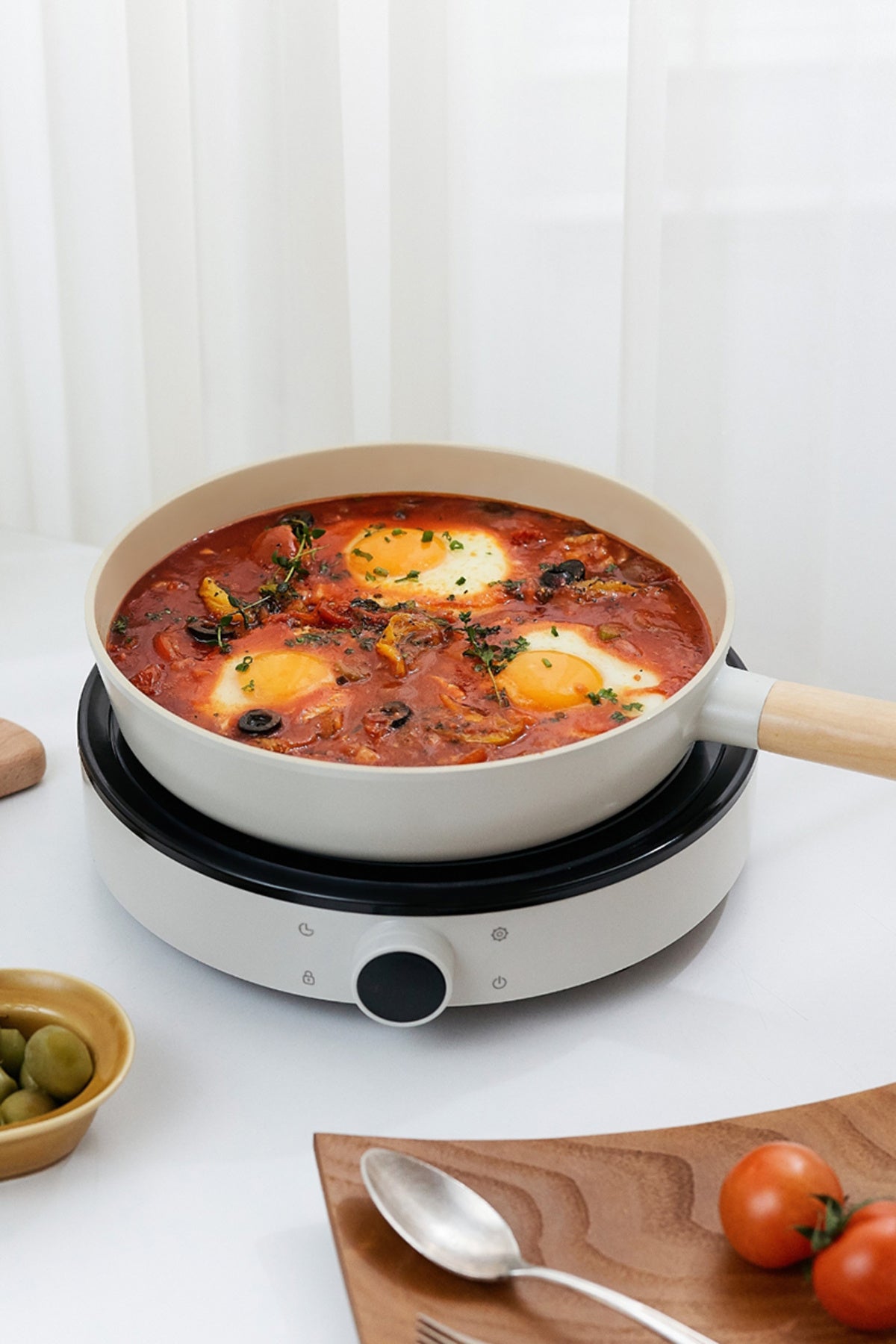 Neoflam Fika Alüminyum Döküm Tava 26Cm, Bej
