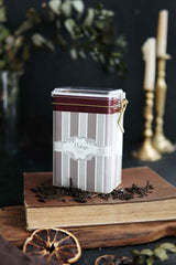 Er043-6a Elegance Tea Desenli Dikdörtgen Metal Saklama Kabı 8x10 Cm