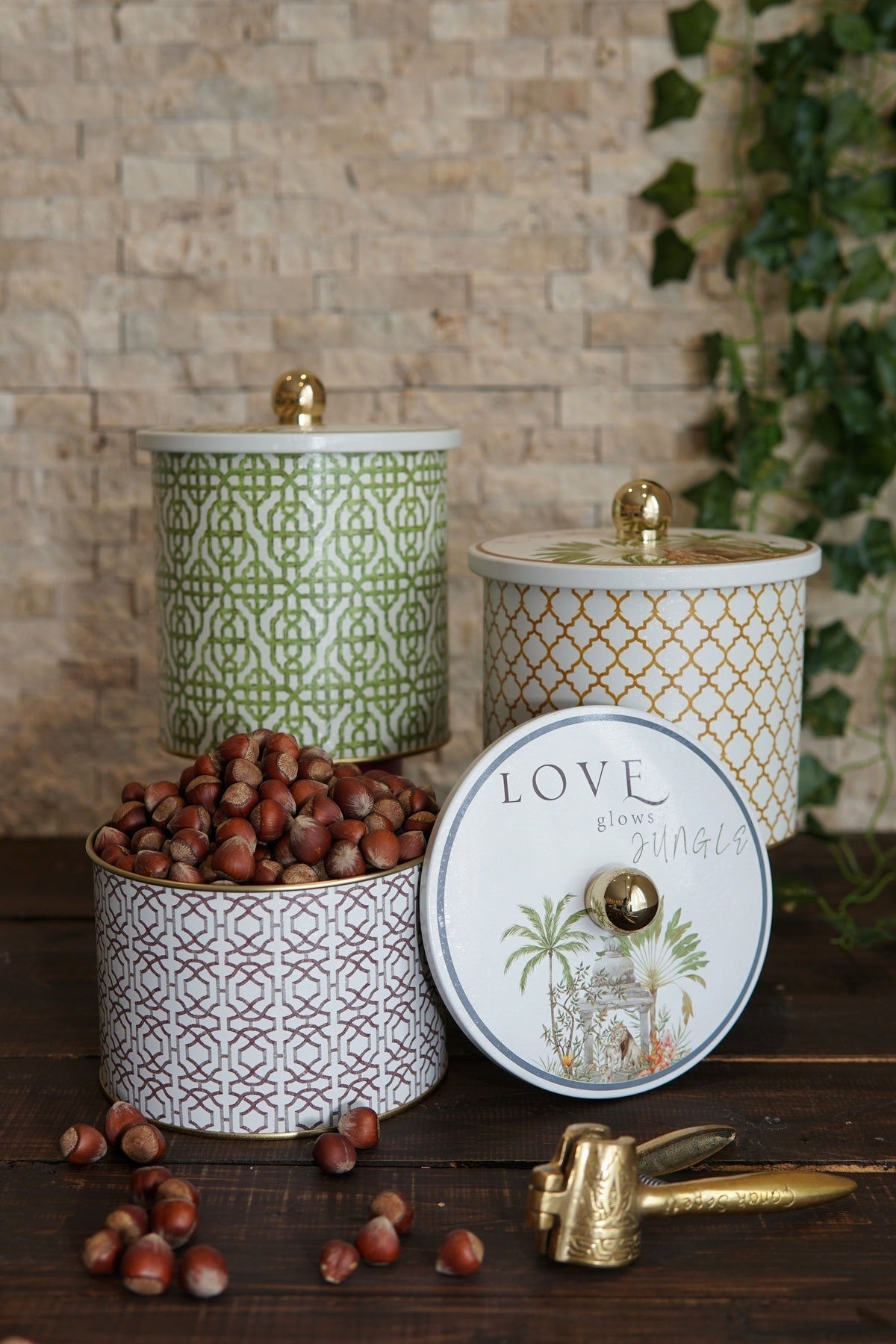 Yuvarlak Kutu Ø140, Topuz Kulp, 3 lü Set