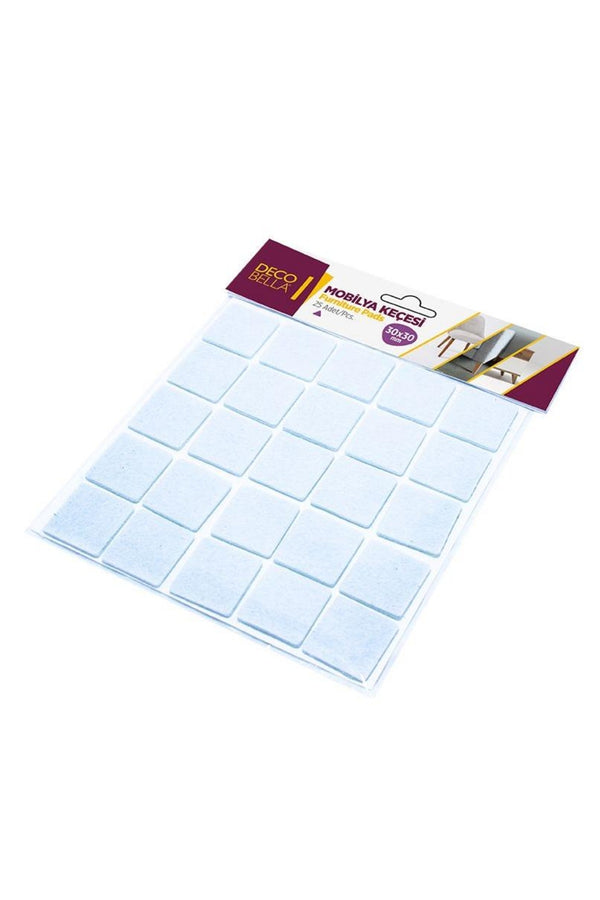 Evle 30 x 30 mm Kare Keçe, Parke Çizilme Önleyici Keçe