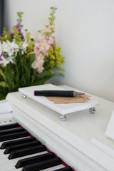 Beyaz Mermer Dikdörtgen Sunum Tabağı 24x12 cm | Çok Amaçlı Dekoratif Stand