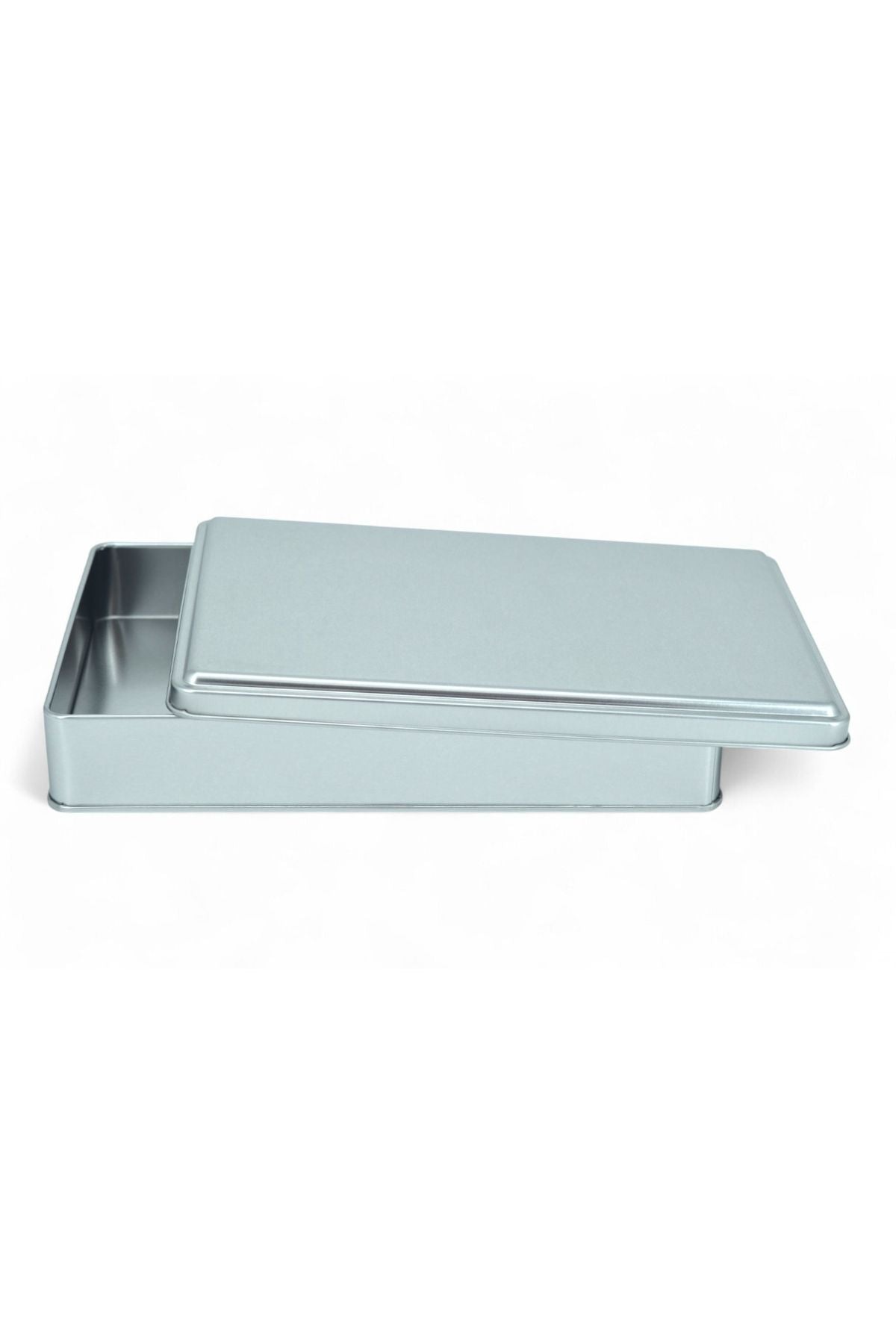 170x260x47 mm Metal Kapaklı Baskısız Metal Kutu, Mat Silver, 42 Adet