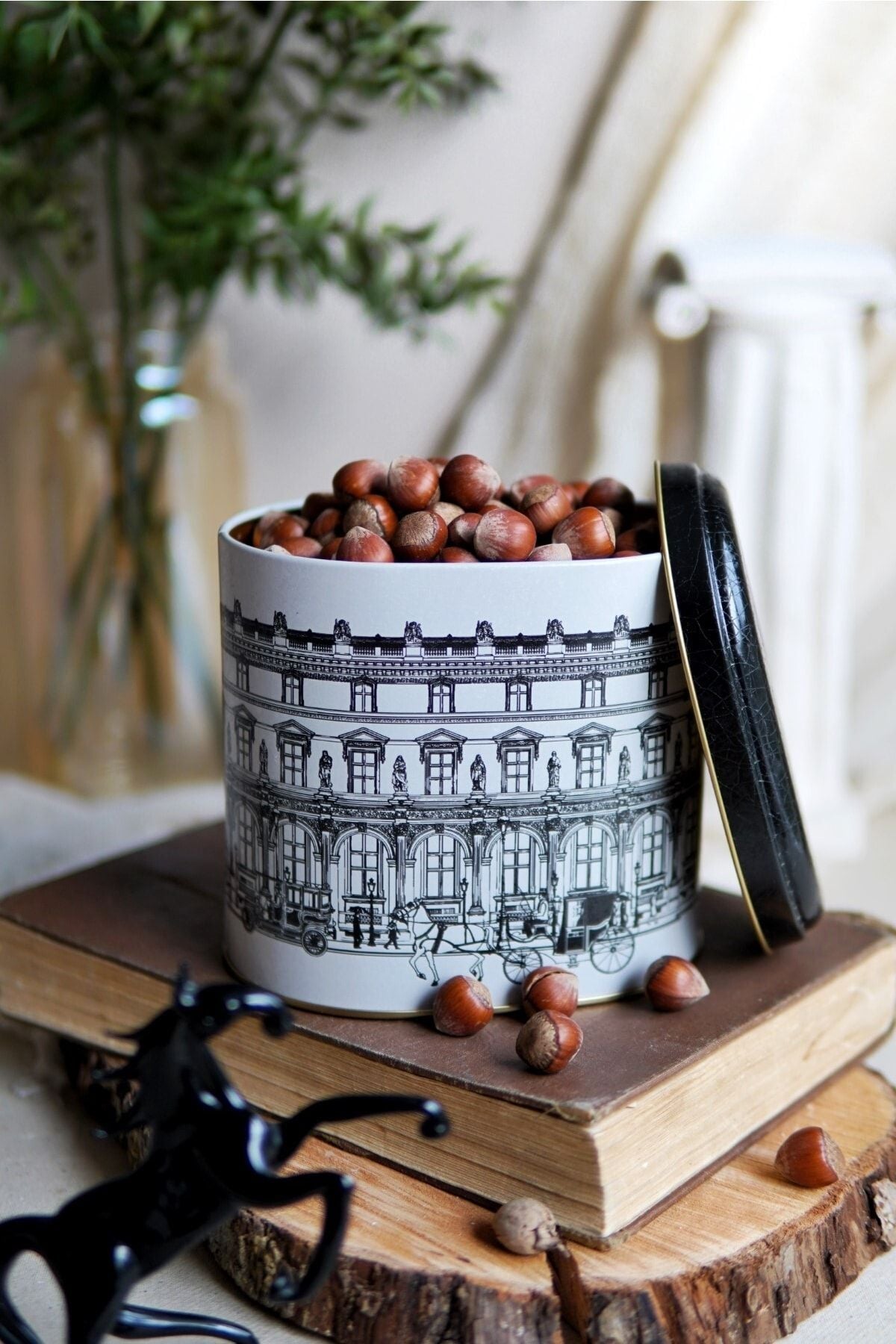 Er004-t9 City Desenli Oval Metal Saklama Kabı 11x15 Cm